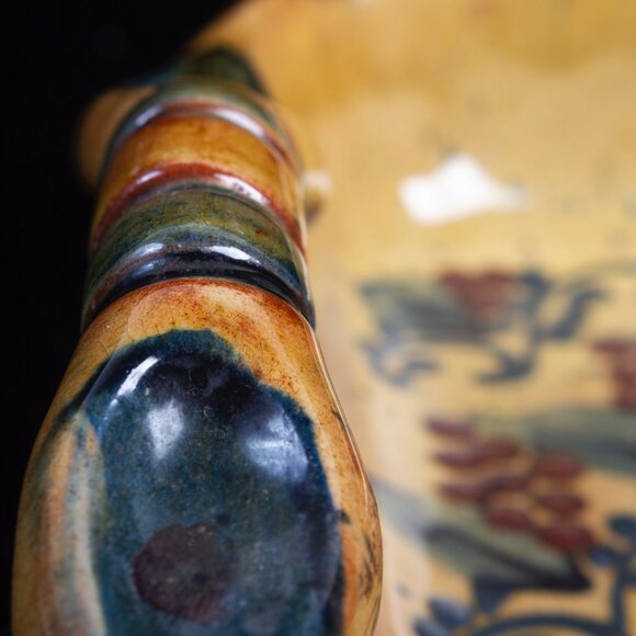 FF Griffi Corsican Ceramic Tray - Signed Terraghja Di Corti Handcrafted Tray - Picture 7 of 10